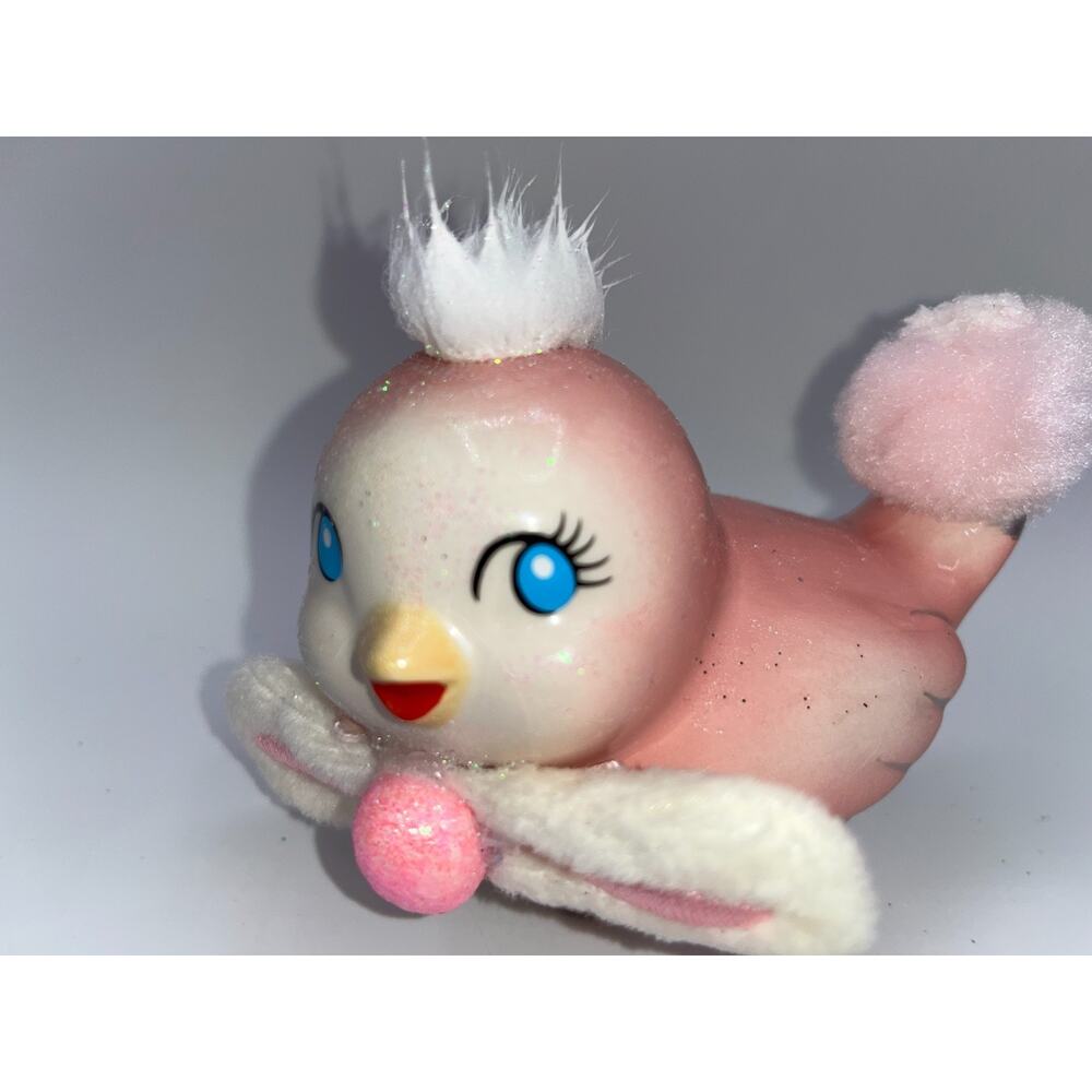 Vintage Pink Love Bird Glitter Mohawk Easter Bunny Ears Bow Tie Price OMG OOAK - Picture 14 of 16